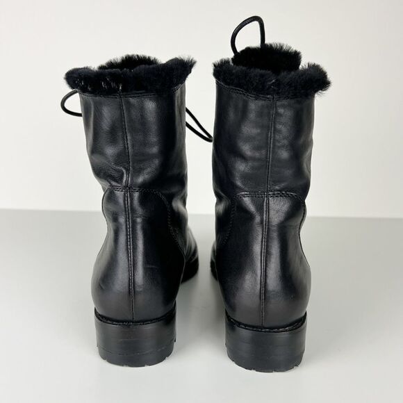 Black Ankle Boots with Fur Lining - Picture 6 of 11